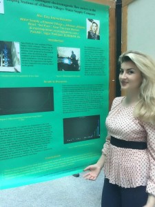 Erjona Bajraktari in front of her poster presentation