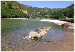Start of the Float on the Black Drin River, at the Topojan Bridge, Peshkopi