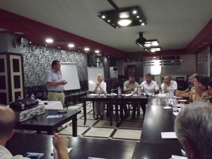 Gjatë workshopit me stafin e UK Peqin nën kujdesin e Z. Pirro Cenko, GIZ dhe Dr. Gabriele Lames, Programme Manager